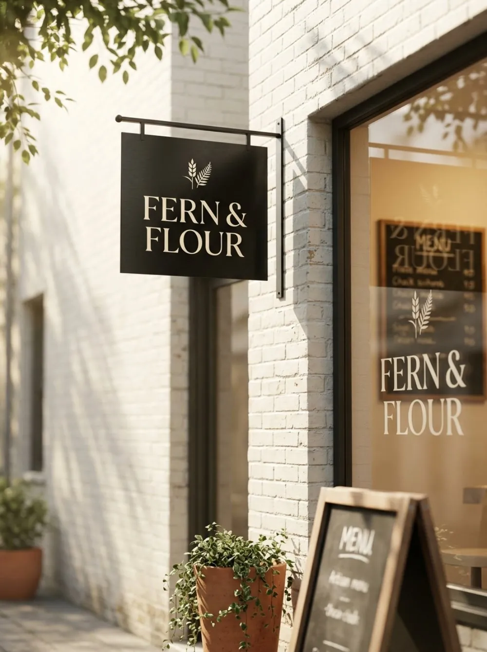 Fern & Flour: Shopfront signage